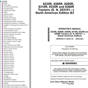 John Deere 8235R to 8360R Operator's Manual