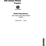 John Deere 840 Operators Manual OMR21828