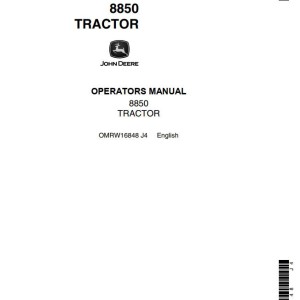 John Deere 8850 Operators Manual