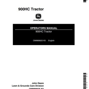 John Deere 900HC Operators Manual OMM89625