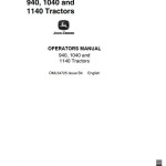 John Deere 940 1040 1140 Operators Manual OML34725