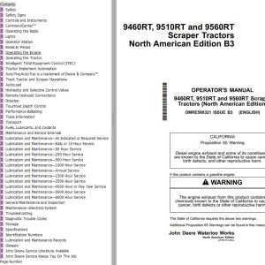 John Deere 9460RT 9510RT 9560RT Operator's Manual