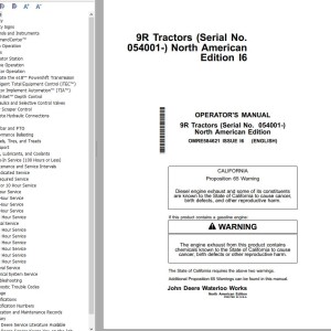 John Deere 9R Tractor Operator's Manual