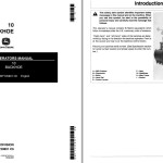 John Deere Backhoe 10 Operator Manual OMTY20801