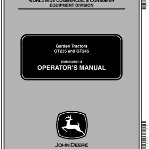 John Deere GT235 GT245 Operator's Manual OMM152801