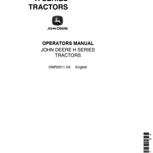 John Deere H Series Operators Manual OMR2011