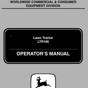 John Deere LTR166 Operator's Manual