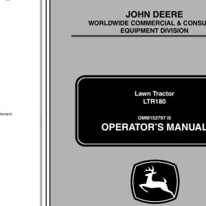 John Deere LTR180 Operator's Manual OMM152797