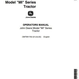 John Deere MI Operators Manual OMTMI1750