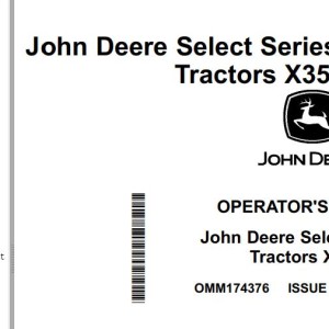 John Deere X350R Operator's Manual