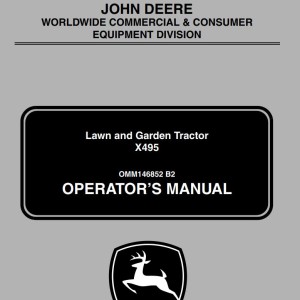 John Deere X495 Operator's Manual