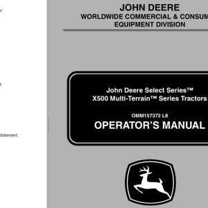 John Deere X500 Operator's Manual