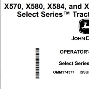 John Deere X570 X580 X584 X590 Operator's Manual