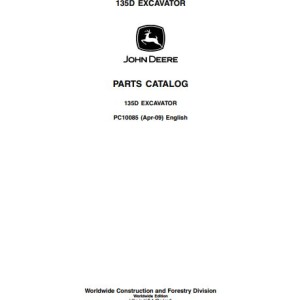 John Deere 135D Parts Catalog PC10085