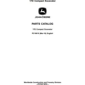 John Deere 17D Parts Catalog PC10019
