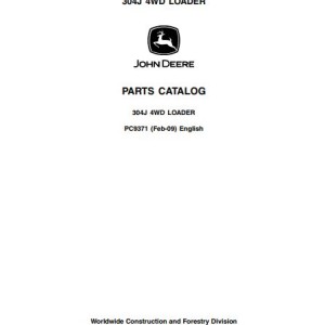 John Deere 304J 4WD Parts Catalog PC9371
