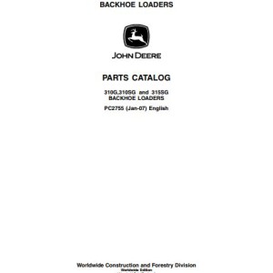 John Deere 310G 310SG 315SG Parts Catalog PC2755