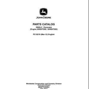 John Deere 350GLC Parts Catalog PC10219