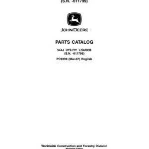 John Deere 544J Parts Catalog PC9339