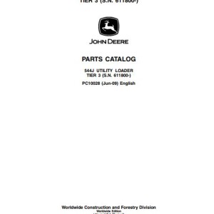 John Deere 544J TIER 3 Parts Catalog PC10028