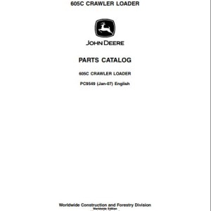 John Deere 605C Parts Catalog PC9549