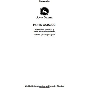John Deere 608B 703G Parts Catalog PC9253