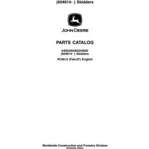 John Deere 640G3 648G3 460D Parts Catalog PC9515