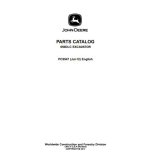 John Deere 650DLC Parts Catalog PC9547