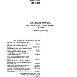 John Deere 744J 824J Technical Repair Manual TM2084