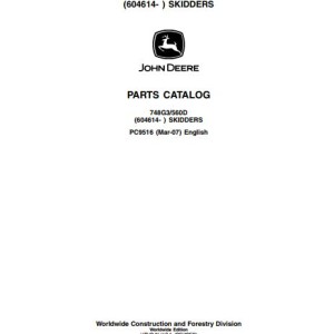 John Deere 748G3 560D Parts Catalog PC9516