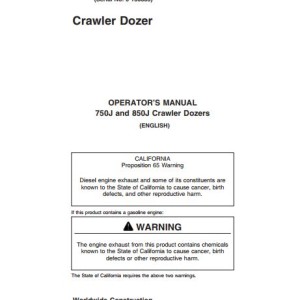 John Deere 750J 850J Operators Manual