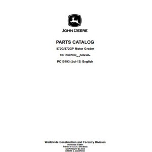 John Deere 872G 872GP Parts Catalog PC10193