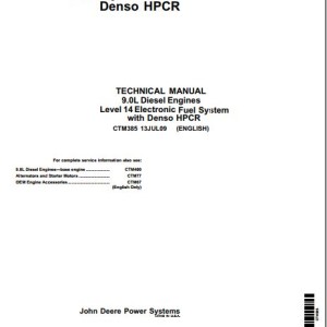 John Deere Diesel Engine Powertech 9.0 L Technical Manual CTM385