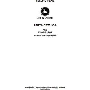 John Deere FG22 Parts Catalog PC9236