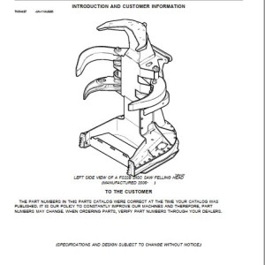 John Deere FS22B Parts Manual TW54437