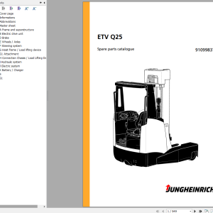 Jungheinrich ETV Q25 Parts Catalog 91099837