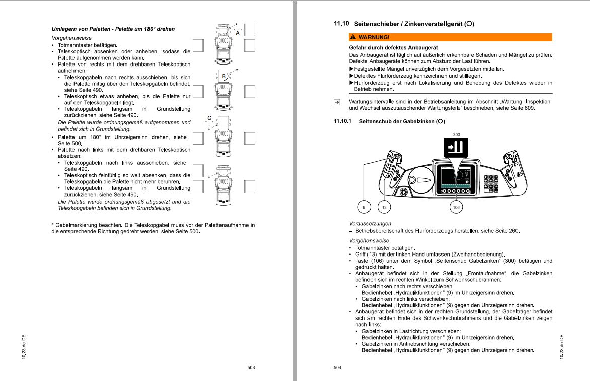 Jungheinrich Forklift 6.30 GB German Operating Manual 05.2024_3