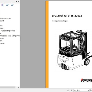 Jungheinrich EFG 216k G E115 370ZZ Spare Parts Catalog FN620426