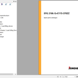 Jungheinrich EFG 216k G E115 370ZZ Spare Parts Catalog FN662843