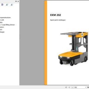 Jungheinrich EKM 202 Spare Parts Catalog 91653561