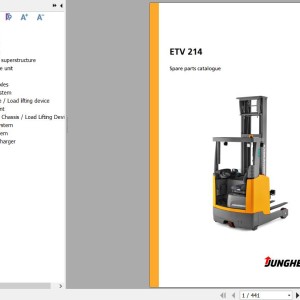 Jungheinrich ETV 214 Spare Parts Catalog 91165548