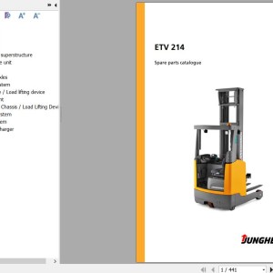 Jungheinrich ETV 214 Spare Parts Catalog 91165549