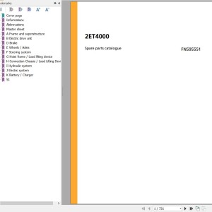 Jungheinrich 2ET4000 Spare Parts Manual FN595551