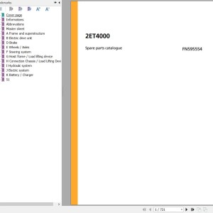 Jungheinrich 2ET4000 Spare Parts Manual FN595554