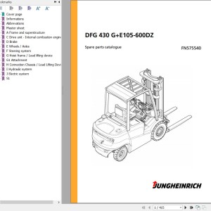 Jungheinrich DFG 430 G+E105-600DZ Spare Parts Manual FN575540