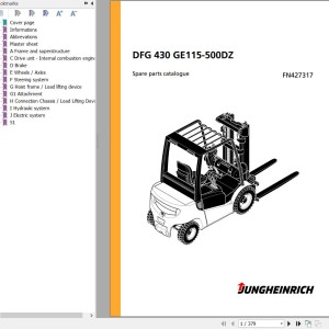 Jungheinrich DFG 430 GE115-500DZ Spare Parts Manual FN427317
