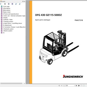 Jungheinrich DFG 430 GE115-500DZ Spare Parts Manual FN427318