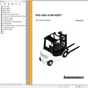 Jungheinrich DFG 430s G100-450ZT Spare Parts Manual FN427075