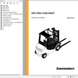 Jungheinrich DFG 430s G100-450ZT Spare Parts Manual FN427076