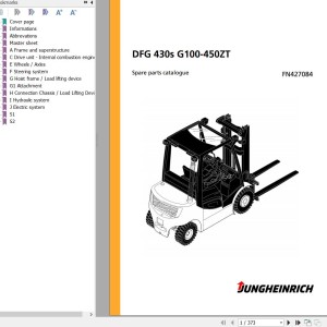 Jungheinrich DFG 430s G100-450ZT Spare Parts Manual FN427084